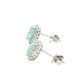 Oval Shaped Aquamarine and Diamond Halo Style Earrings