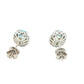 Oval Shaped Aquamarine and Diamond Halo Style Earrings