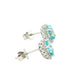 Oval Shaped Aquamarine and Diamond Halo Style Earrings