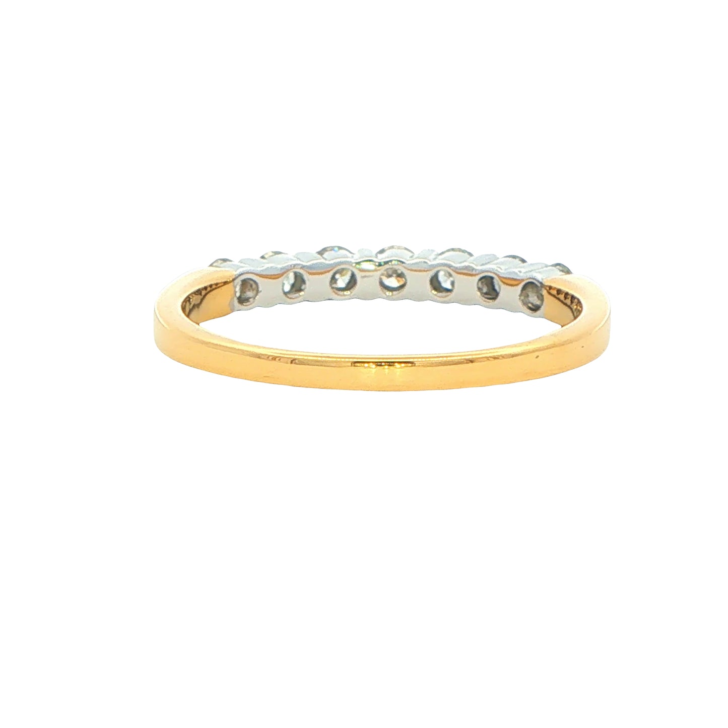Round Brilliant Cut Diamond 7 Stone Bar Set Ring - 0.50cts Gardiner Brothers