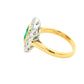 Emerald and Round Brilliant Cut Diamond Cluster Style Ring Gardiner Brothers