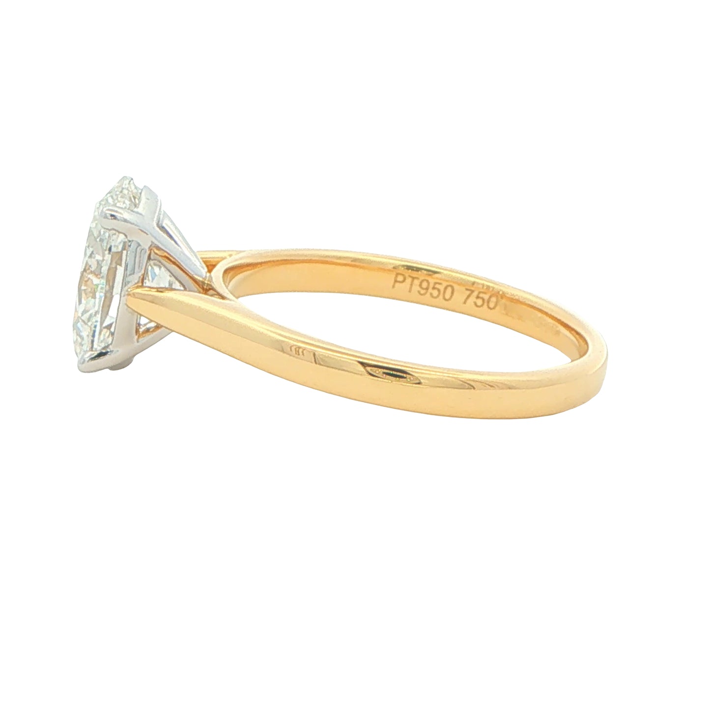 Yellow Gold Oval Shaped Diamond Solitaire Ring - 2.01cts Gardiner Brothers