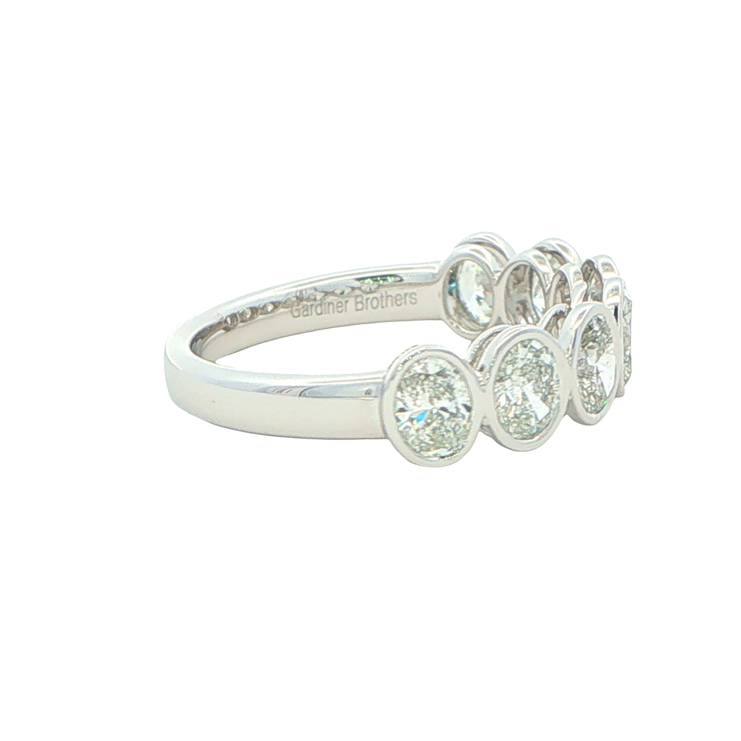 Oval Shaped Diamond 7 Stone Eternity Ring - 1.50cts Gardiner Brothers