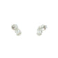 Pear Shaped Diamond Half Rub Over Set Solitaire Earrings - 0.60cts Gardiner Brothers