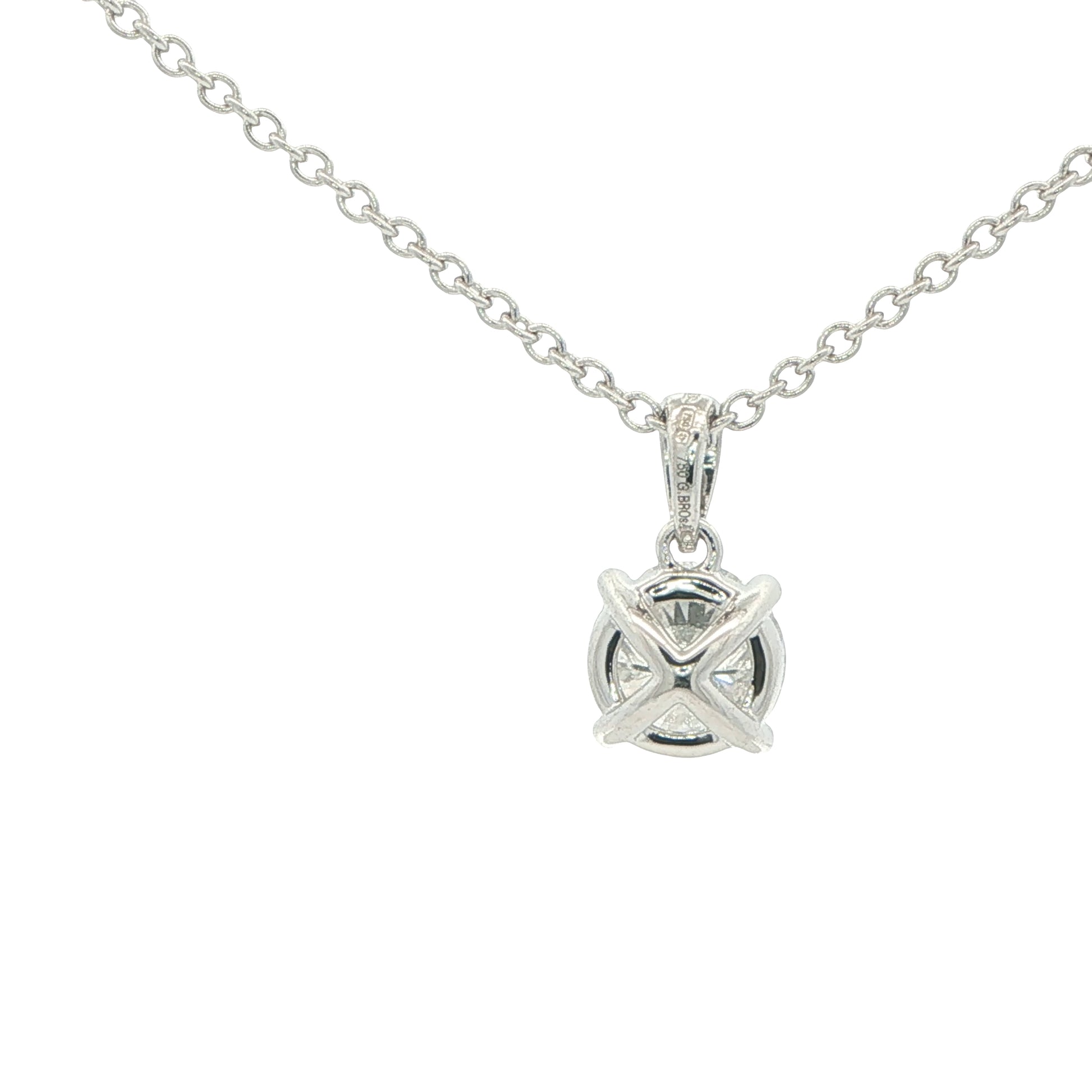 Round Brilliant Cut Diamond Solitaire Pendant - 1.21cts Gardiner Brothers
