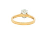 Yellow Gold Oval Aurora Cut Diamond Solitaire Ring - 1.28cts