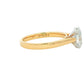 Yellow Gold Oval Aurora Cut Diamond Solitaire Ring - 1.28cts