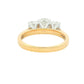 Yellow Gold Aurora Oval Shaped Diamond 3 Stone Ring - 1.81cts