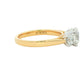 Yellow Gold Aurora Cut Diamond 3 Stone Ring - 1.62cts