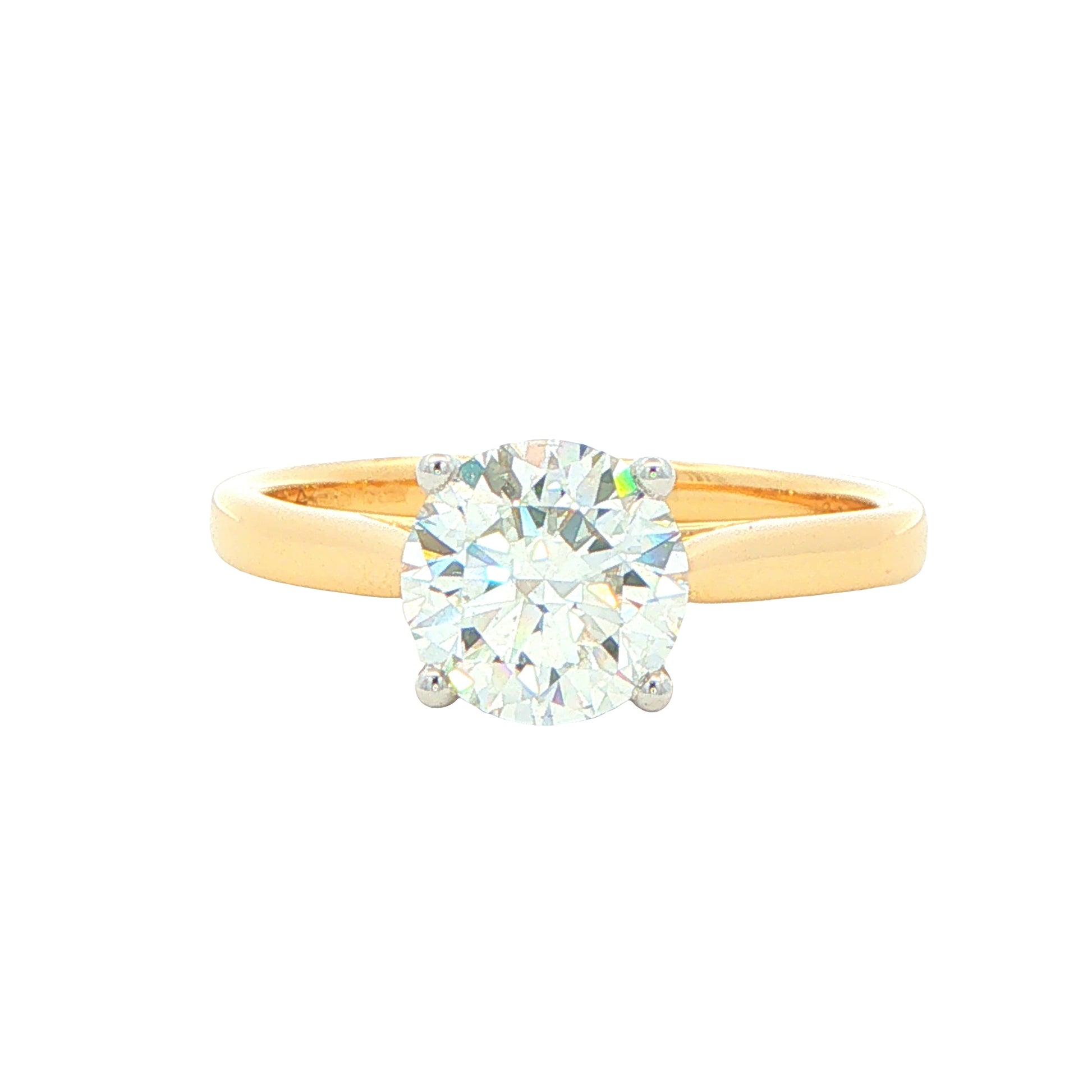 Lab Grown Round Brilliant Cut Diamond Solitaire Ring - 2.00cts Gardiner Brothers