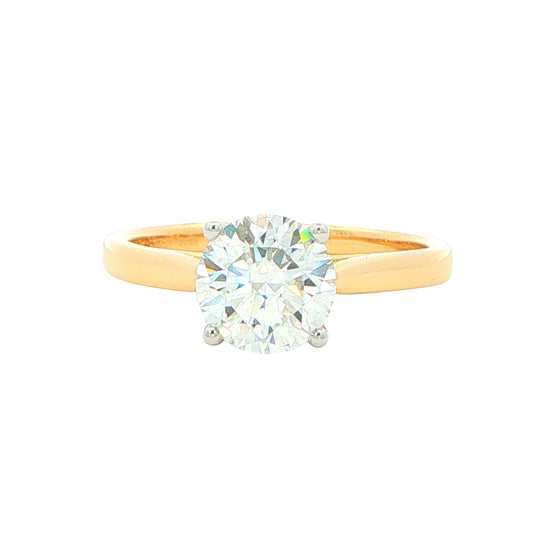 Lab Grown Round Brilliant Cut Diamond Solitaire Ring - 2.00cts Gardiner Brothers