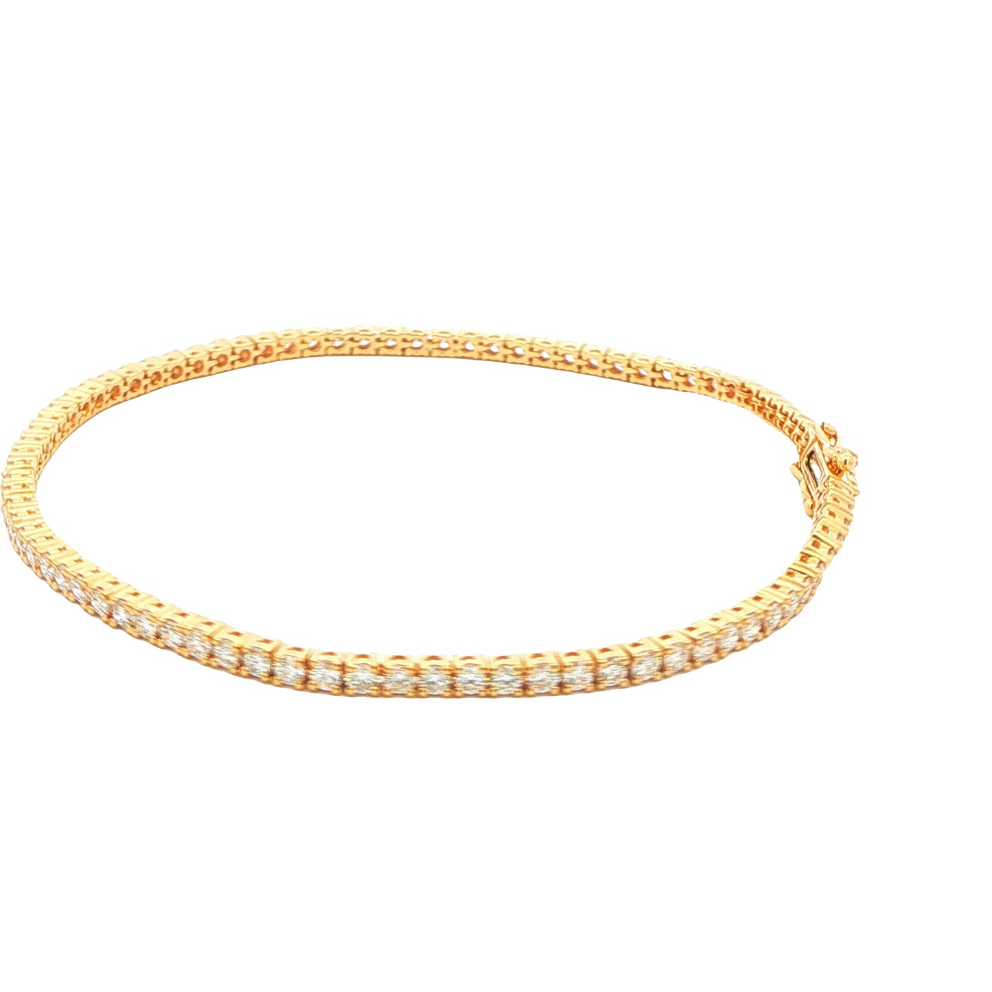 Round Brilliant Cut Diamond Tennis Bracelet - 3.22cts