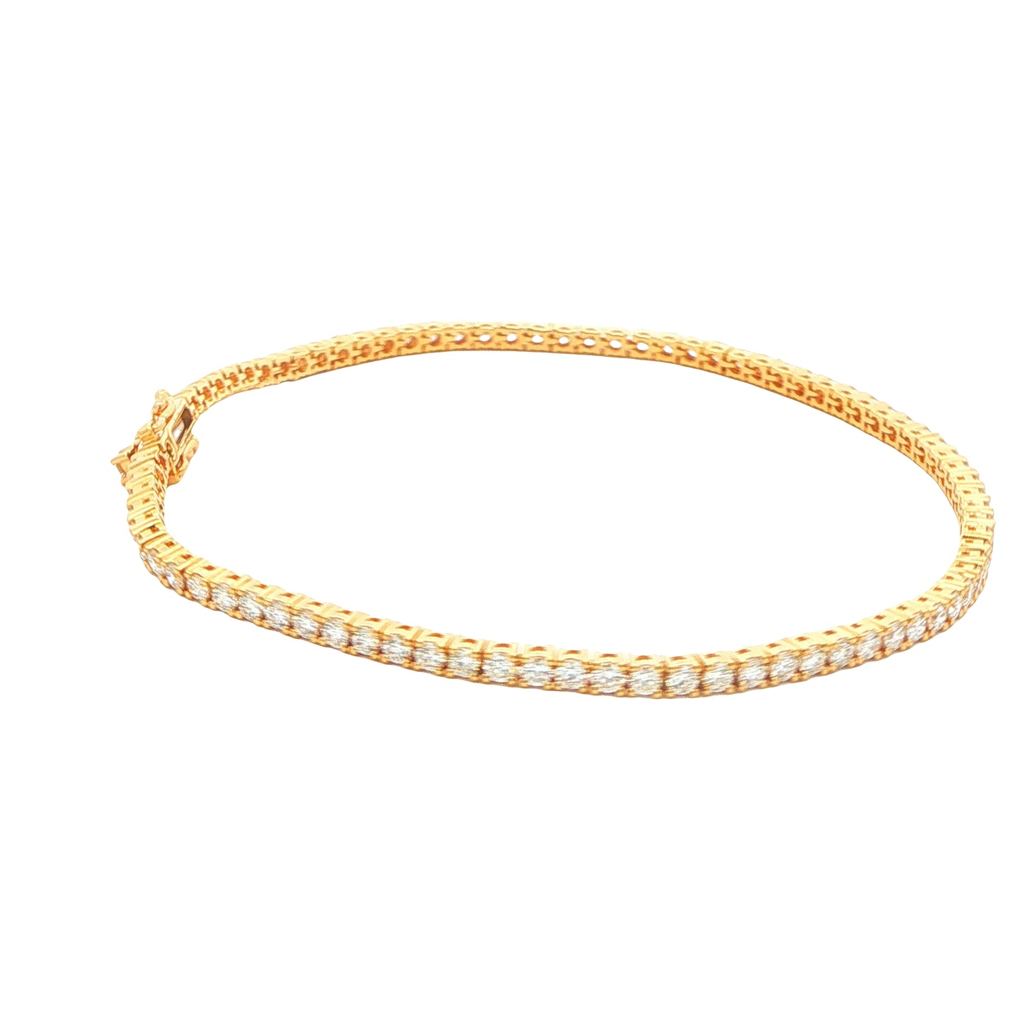 Round Brilliant Cut Diamond Tennis Bracelet - 3.22cts