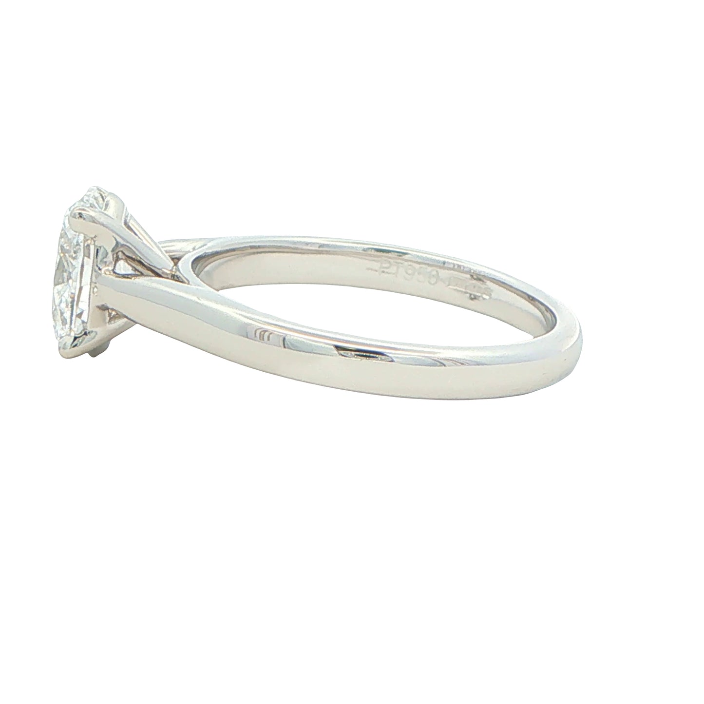 Platinum Oval Shaped Diamond Solitaire Ring - 1.20cts