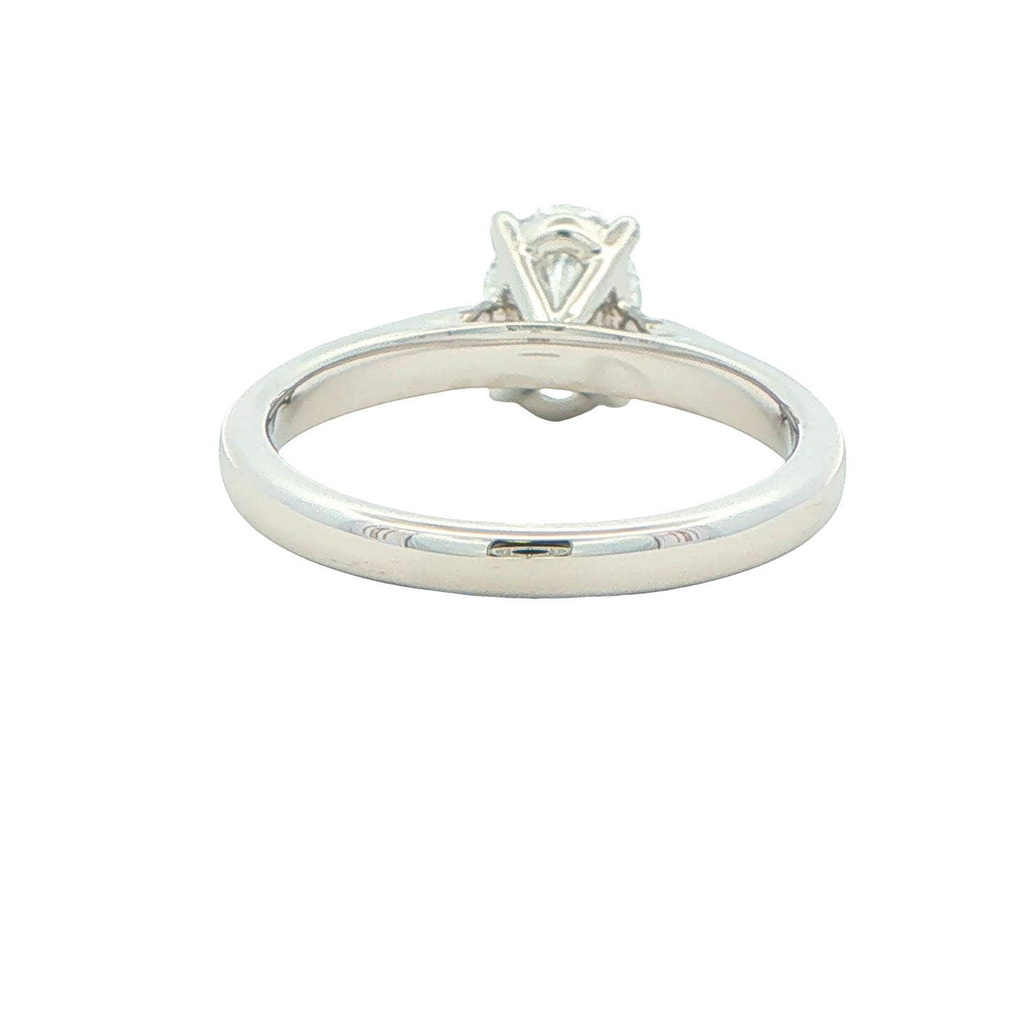 Platinum Oval Shaped Diamond Solitaire Ring - 1.20cts