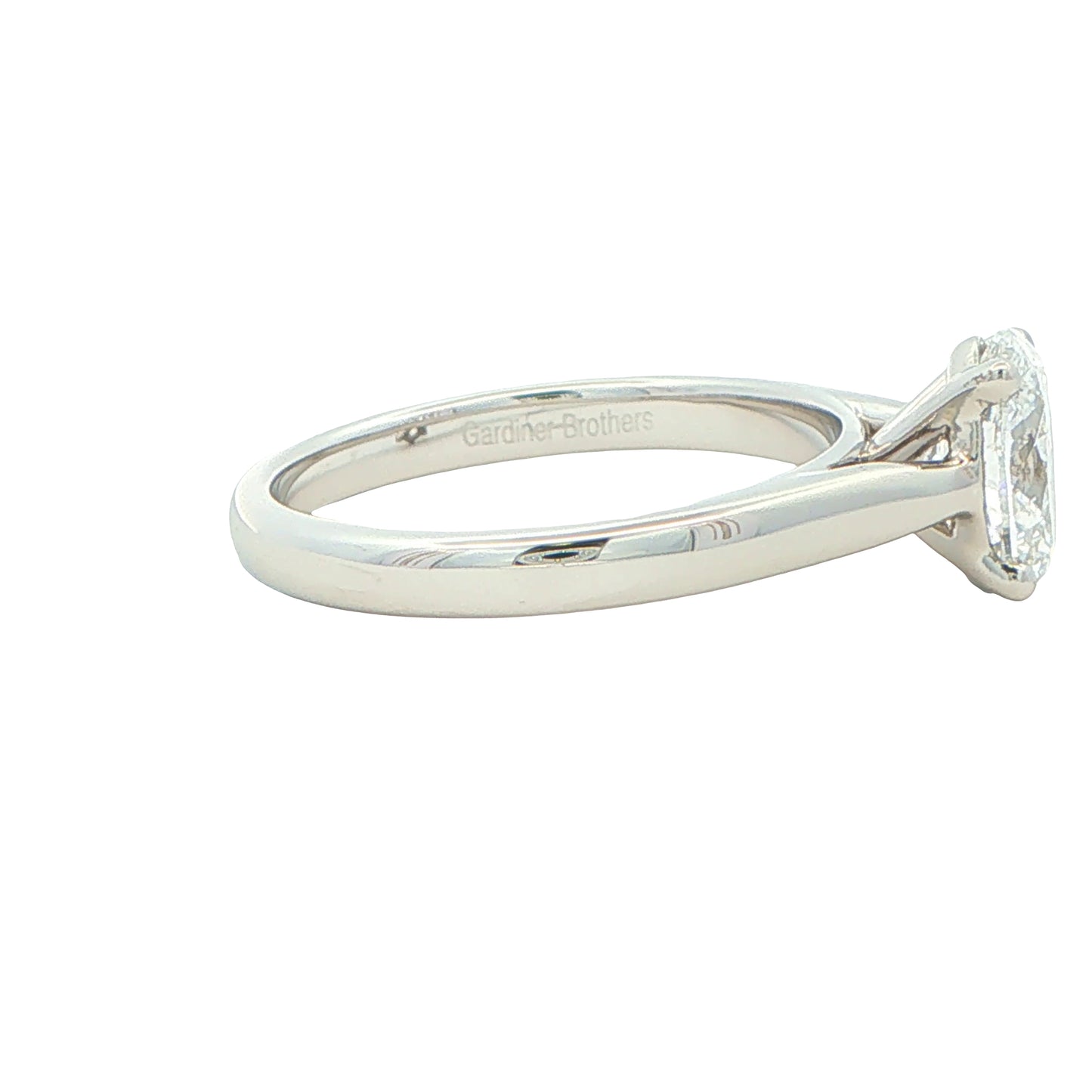 Platinum Oval Shaped Diamond Solitaire Ring - 1.20cts