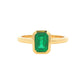 Yellow Gold Octagonal Shaped Emerald Solitaire Ring Gardiner Brothers