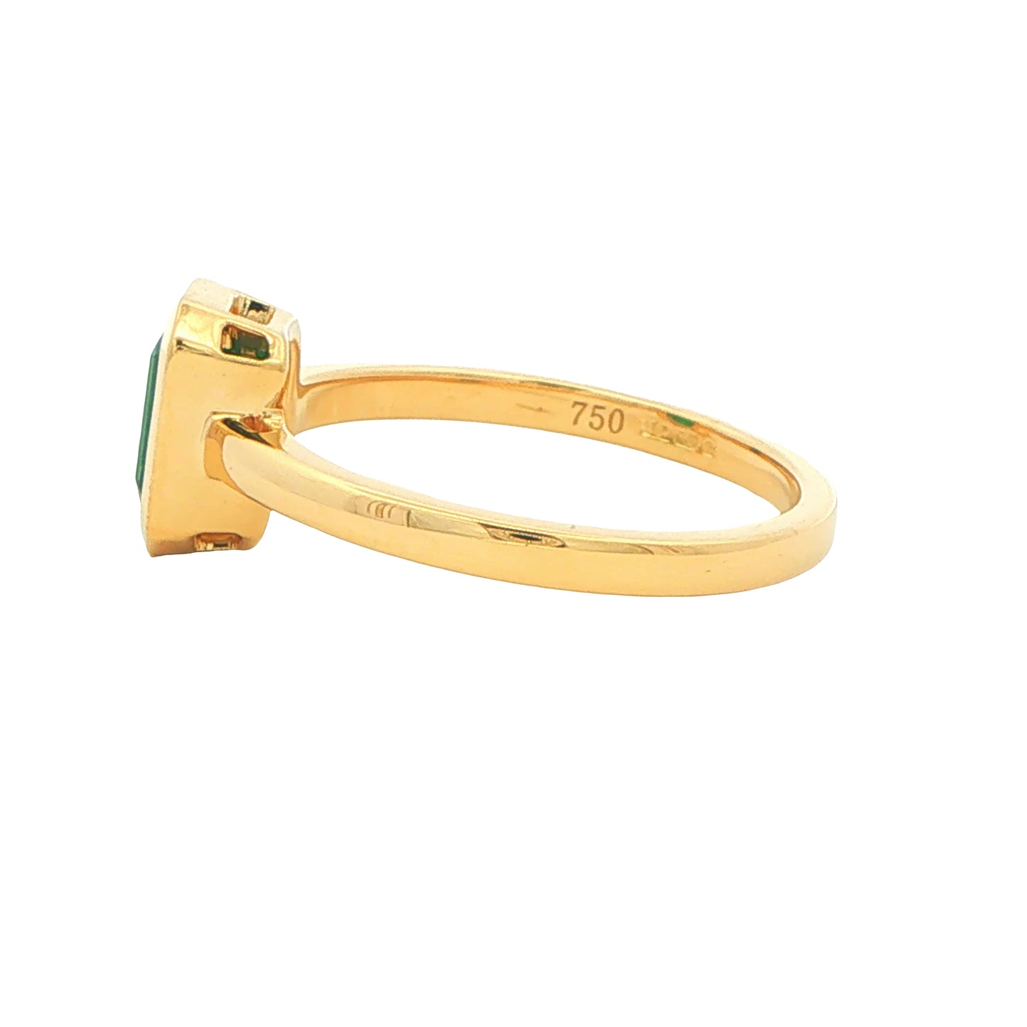 Yellow Gold Octagonal Shaped Emerald Solitaire Ring Gardiner Brothers