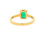 Yellow Gold Octagonal Shaped Emerald Solitaire Ring Gardiner Brothers