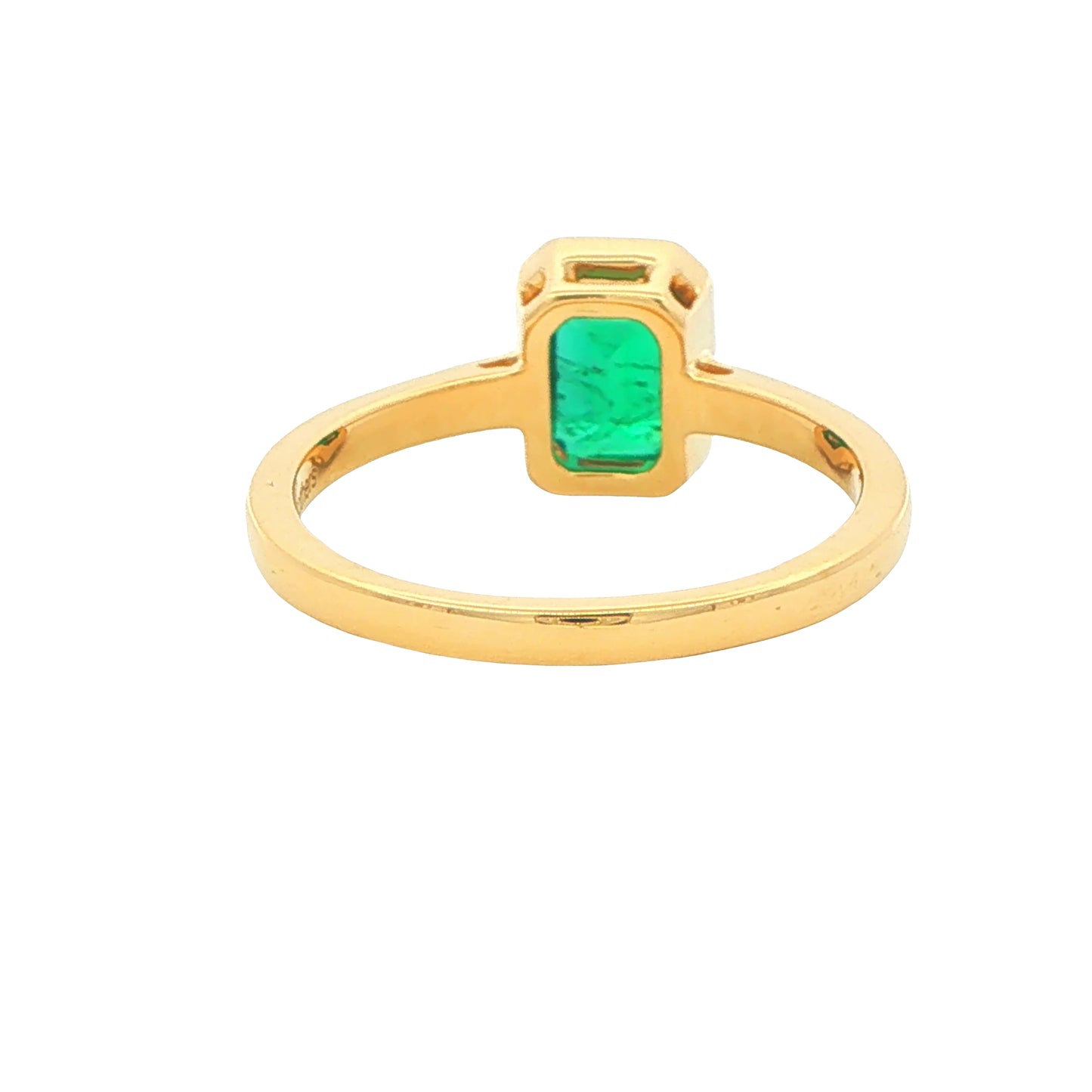Yellow Gold Octagonal Shaped Emerald Solitaire Ring Gardiner Brothers