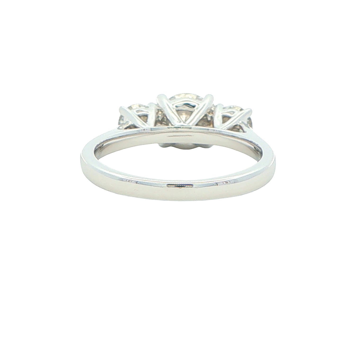 Platinum Round Brilliant Cut Diamond 3 Stone Ring - 1.61cts Gardiner Brothers