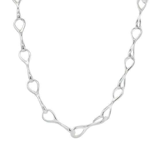 Silver 'Figure 8' Link Necklet Gardiner Brothers