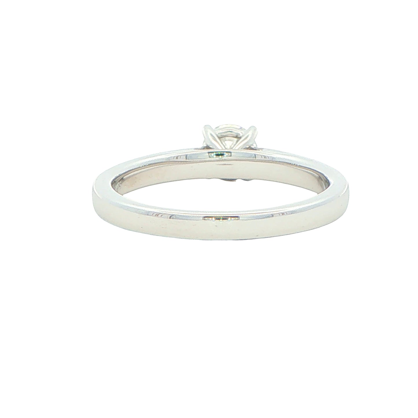 Platinum Round Brilliant cut diamond solitaire ring - 0.50cts