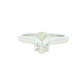Platinum Oval Shaped Diamond Solitaire Ring - 0.90cts