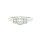 Platinum Oval Shaped Diamond 3 Stone Ring - 1.00cts