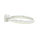 Platinum Oval Shaped Diamond 3 Stone Ring - 1.00cts