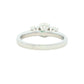 Platinum Oval and round brilliant cut diamond 3 stone ring - 1.10cts
