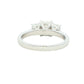 Platinum Radiant Cut Diamond 3 Stone Ring - 1.66cts