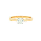 Yellow Gold Round Brilliant Cut Diamond Solitaire Ring - 0.50cts