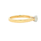 Yellow Gold Round Brilliant Cut Diamond Solitaire Ring - 0.50cts