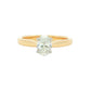 Yellow Gold Oval Shaped Diamond Solitaire Ring - 0.70cts