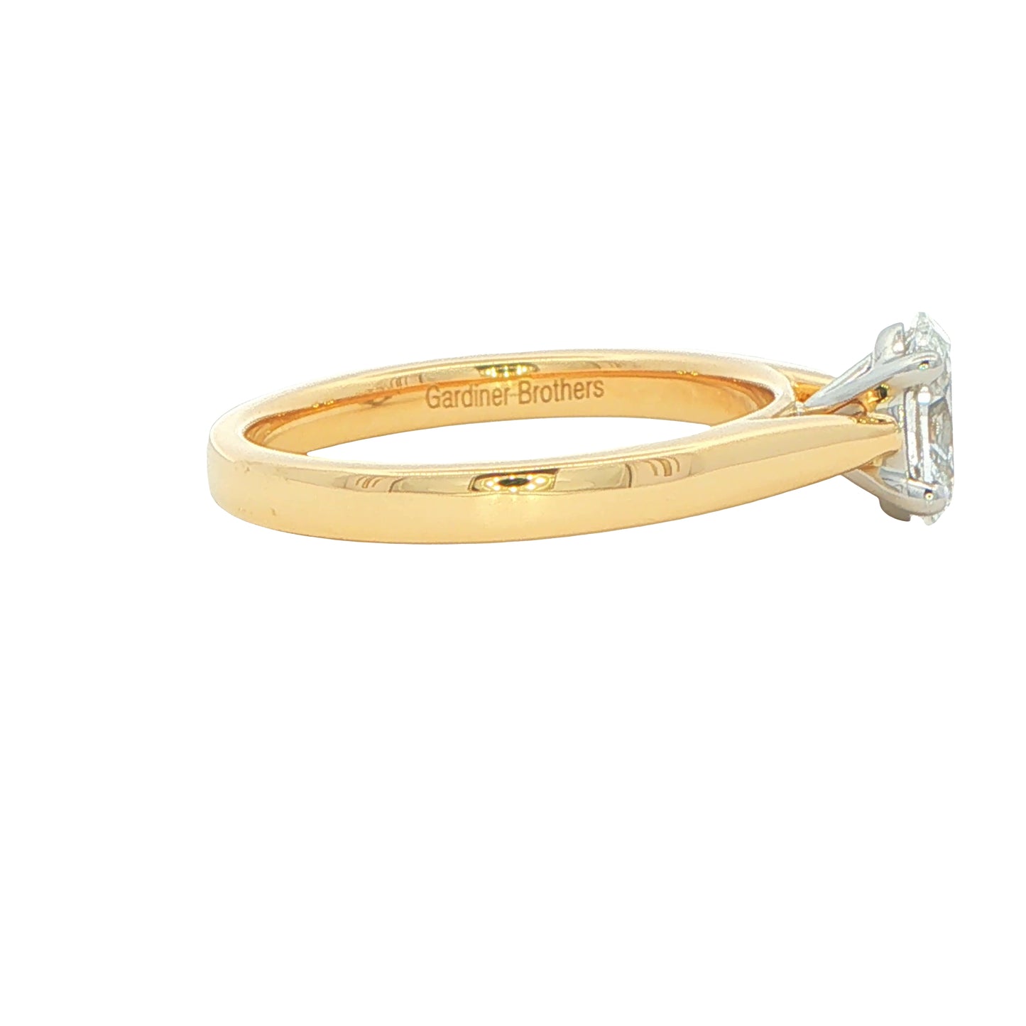 Yellow Gold Oval Shaped Diamond Solitaire Ring - 0.70cts