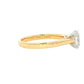Yellow Gold Oval Shaped Diamond Solitaire Ring - 0.90cts