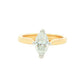 Yellow Gold Marquise Shaped Diamond Solitaire Ring - 1.01cts