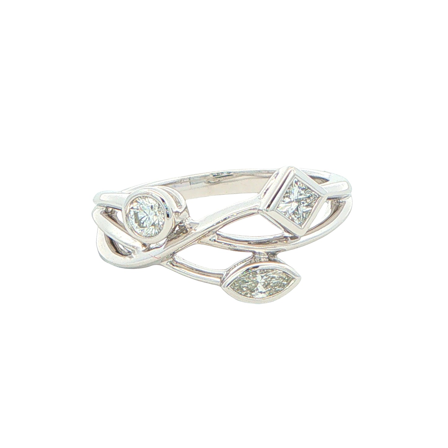 3 Diamond Bubble Style Ring gardiner-brothers