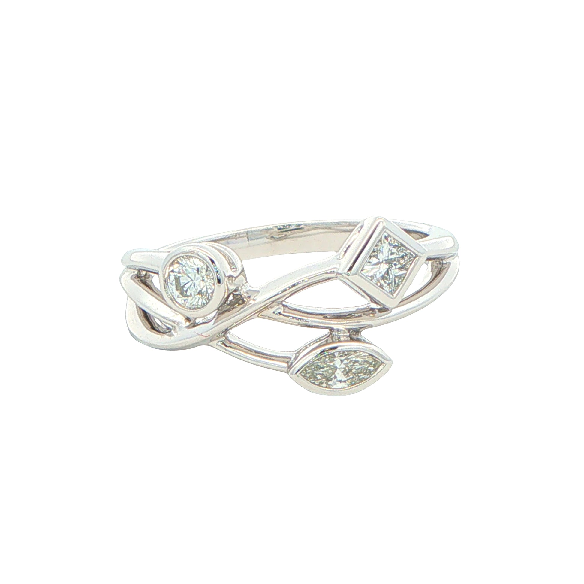 3 Diamond Bubble Style Ring gardiner-brothers