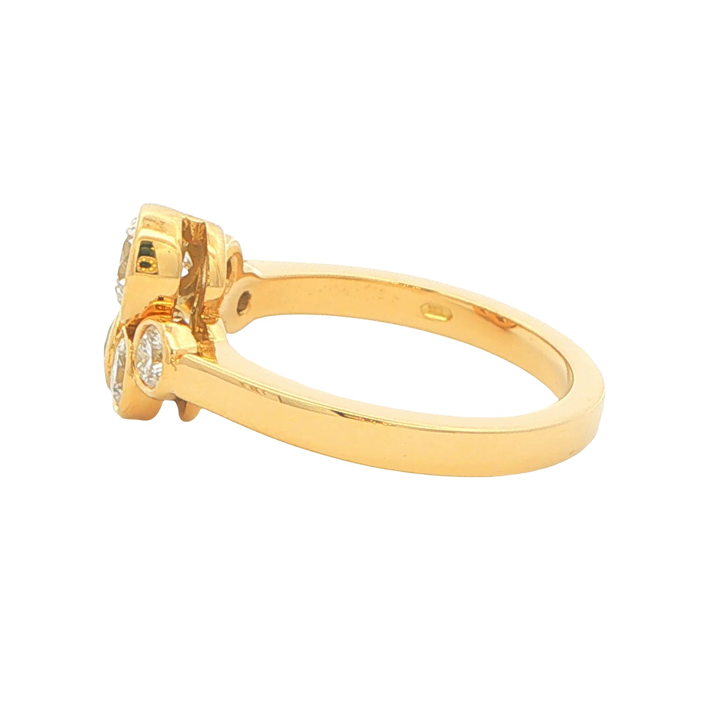 Round Brilliant Cut Diamond Bubble Style Ring - 1.35cts