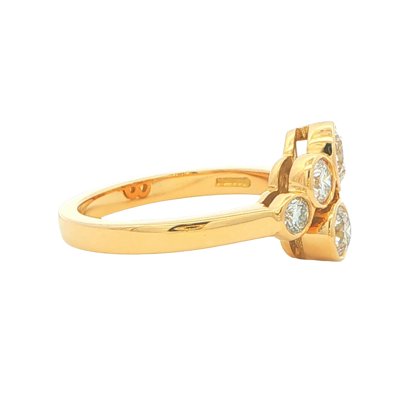 Round Brilliant Cut Diamond Bubble Style Ring - 1.35cts
