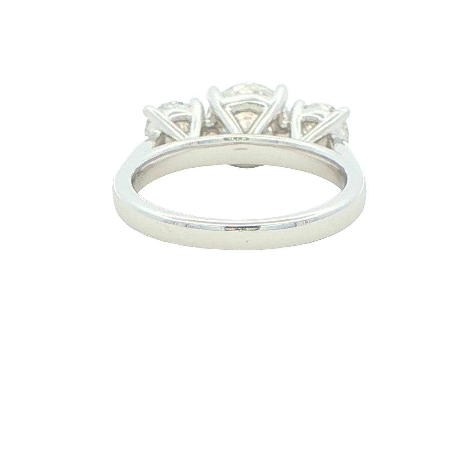 Platinum Round brilliant cut diamond 3 stone ring - 2.57cts Gardiner Brothers