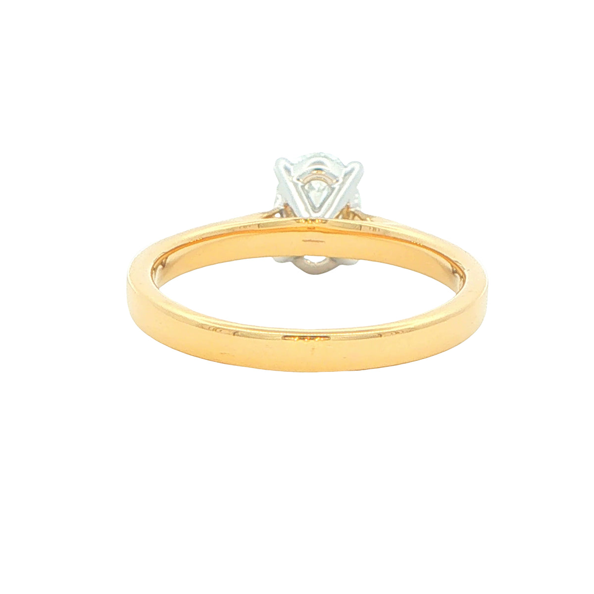 Yellow Gold Oval Shaped Diamond Solitaire Ring - 0.90cts Gardiner Brothers