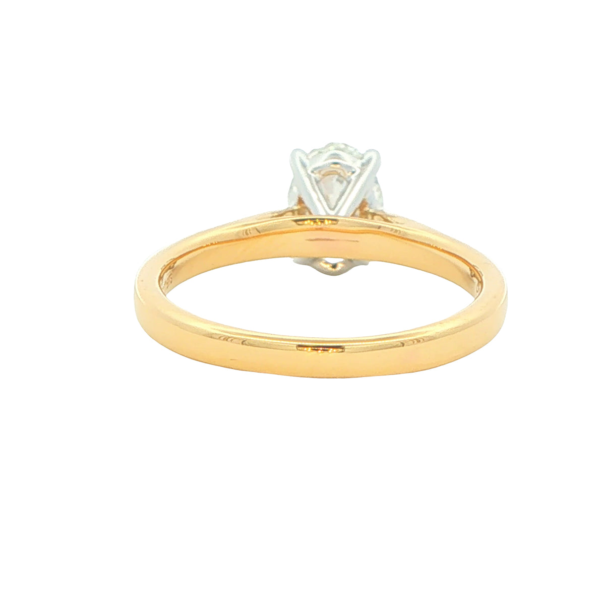 Yellow Gold Oval Shaped Diamond Solitaire Ring - 1.20cts Gardiner Brothers