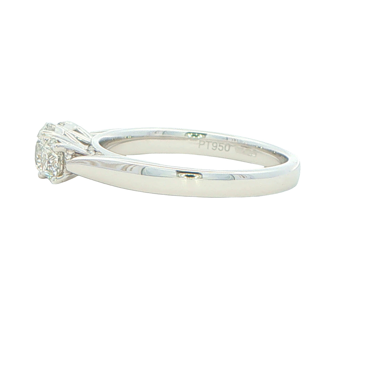 Platinum Round Brilliant Cut Diamond 3 Stone Ring - 1.00cts Gardiner Brothers