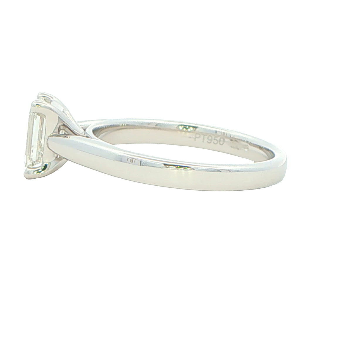 Platinum Emerald Cut Diamond Solitaire Ring - 1.00cts Gardiner Brothers