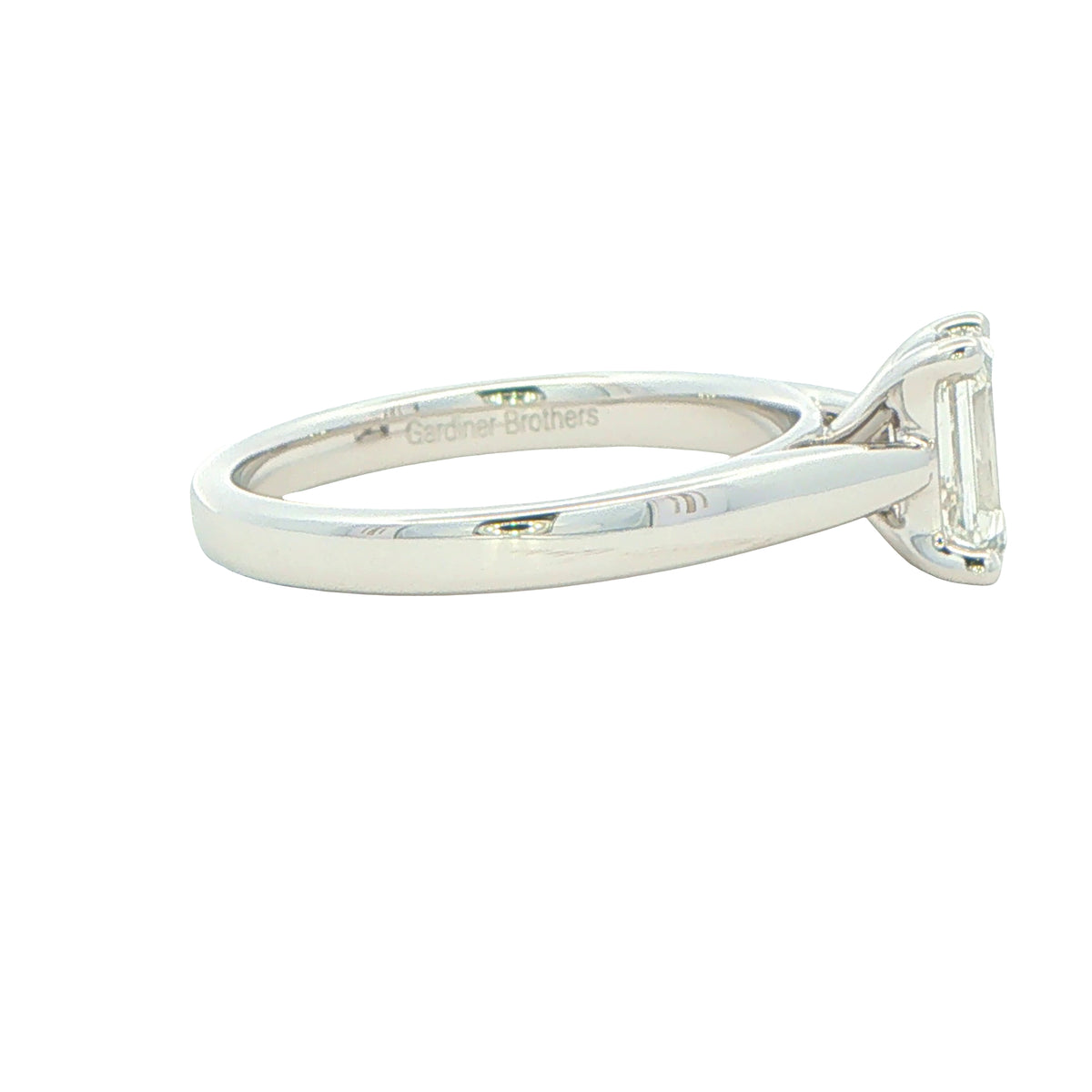 Platinum Emerald Cut Diamond Solitaire Ring - 1.00cts Gardiner Brothers