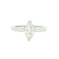 Platinum Marquise Cut Diamond Solitaire Ring - 1.00cts