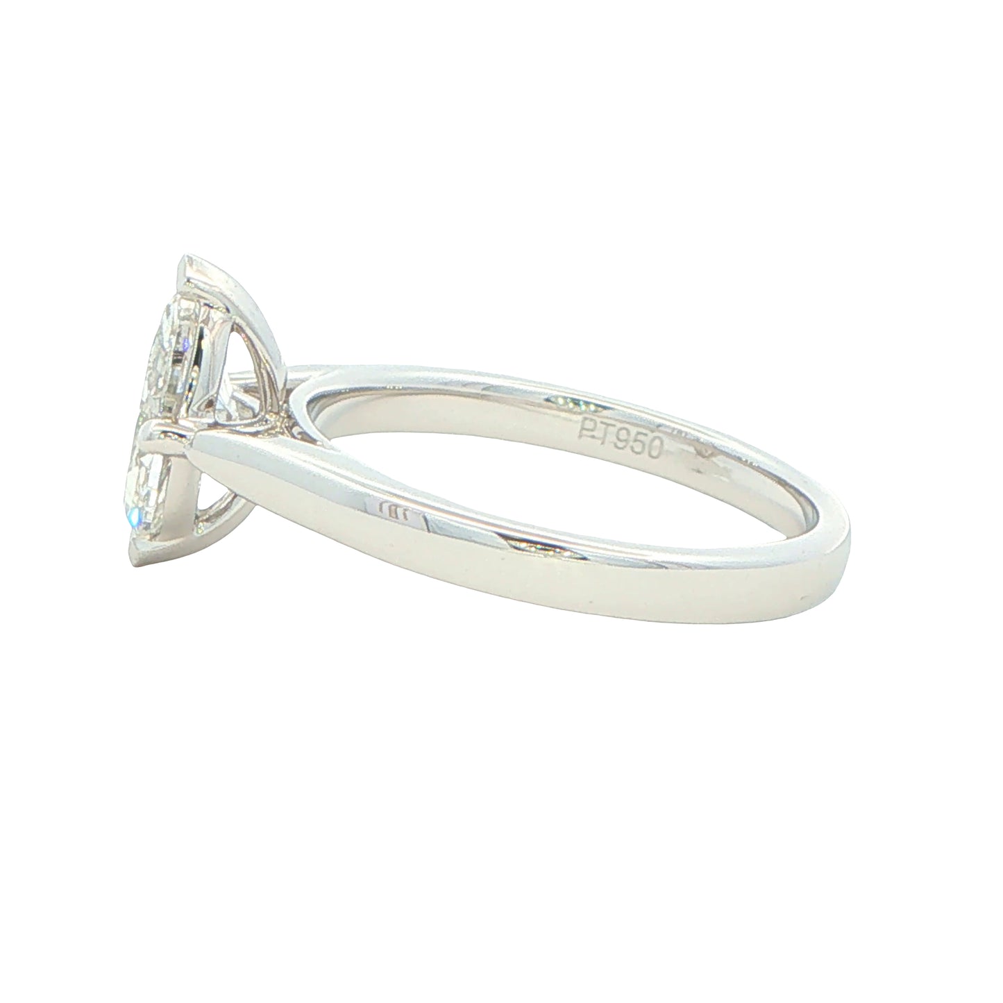 Platinum Marquise Cut Diamond Solitaire Ring - 1.00cts
